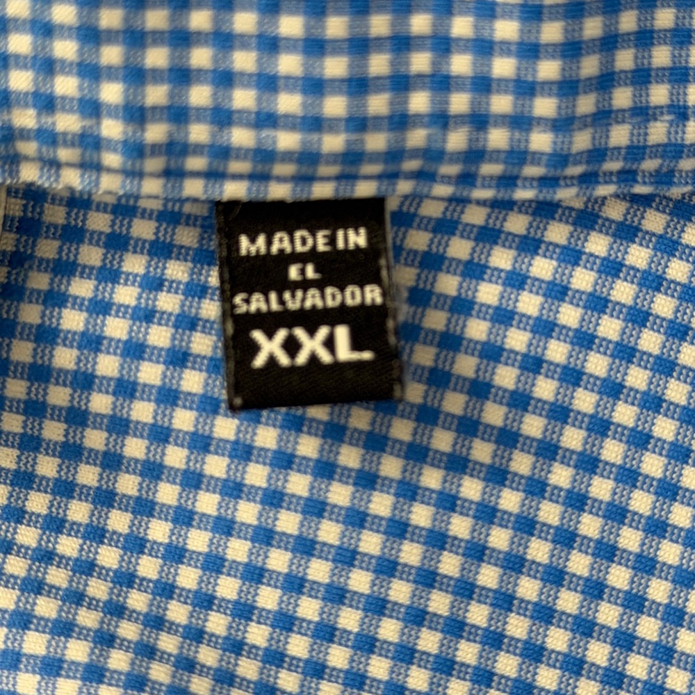 Murano Light Blue Checkered Button Down Shirt - image 6